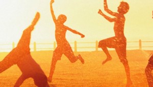 Children playing in the sunshine