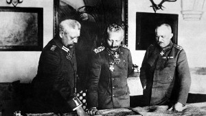 General Paul von Hindenburg, Kaiser Wilhelm II, and General Erich.