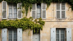 photograph of an old french house