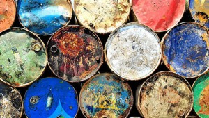 old oil drums