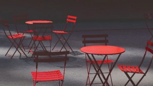 red chairs