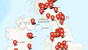 Frederick Douglass speaking locations.