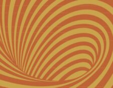 Cover of The Coup Trap featuring a yellow and orange spiral