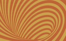 Cover of The Coup Trap featuring a yellow and orange spiral