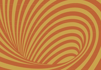 Cover of The Coup Trap featuring a yellow and orange spiral